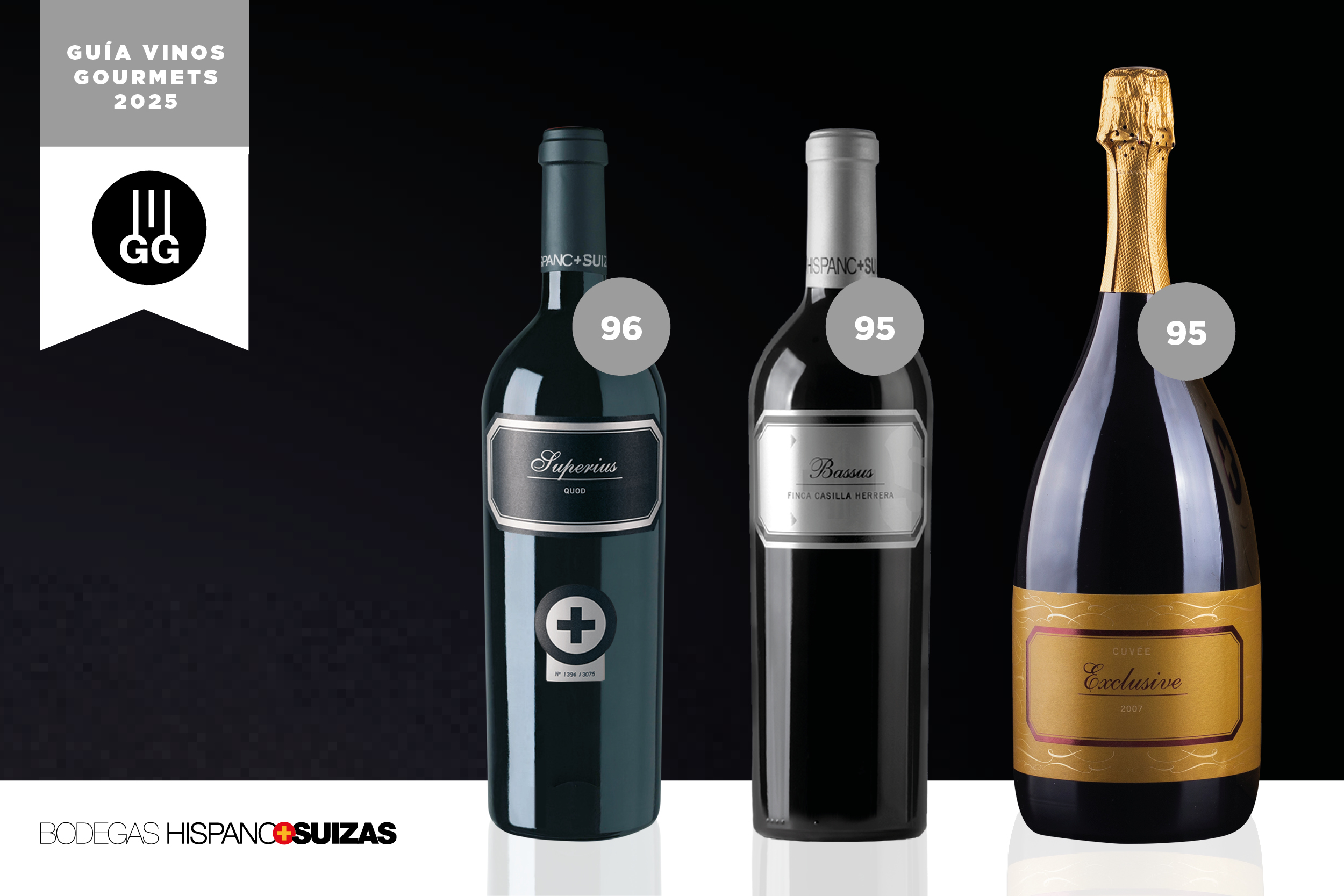 La Guía Gourmets puntúa todos los vinos de Hispano Suizas por encima de los 90 puntos